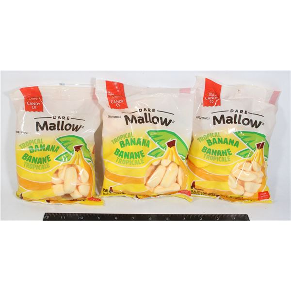 3 BAGS DARE MALLOW TROPICAL BANANA
