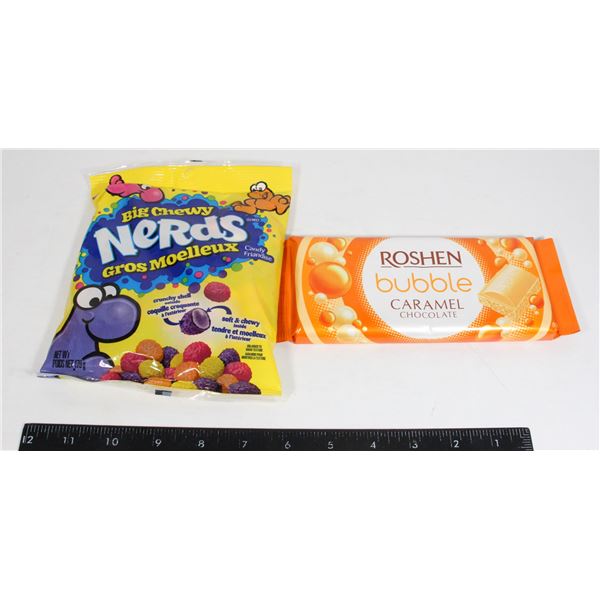ROSHEN BUBBLE CARAMEL CHOCOLATE & CHEWY NERDS