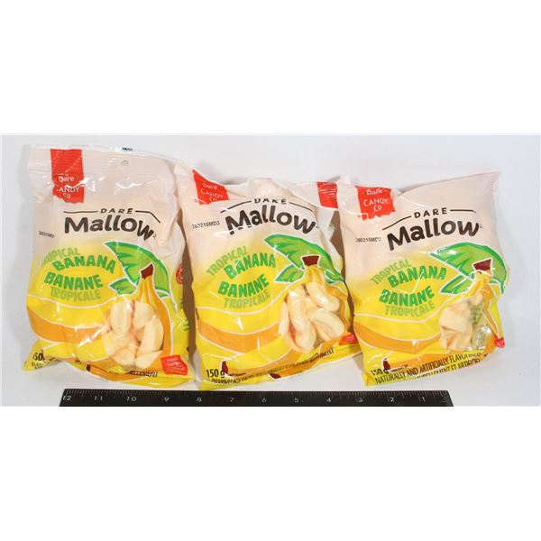 3 BAGS DARE MALLOW TROPICAL BANANA