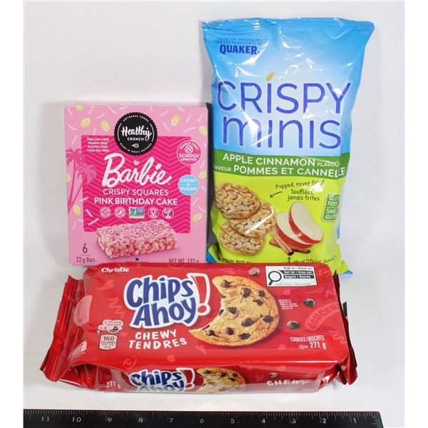 BARBIE CRISPY SQUARES / CHIPS AHOY / CRISPY MINIS