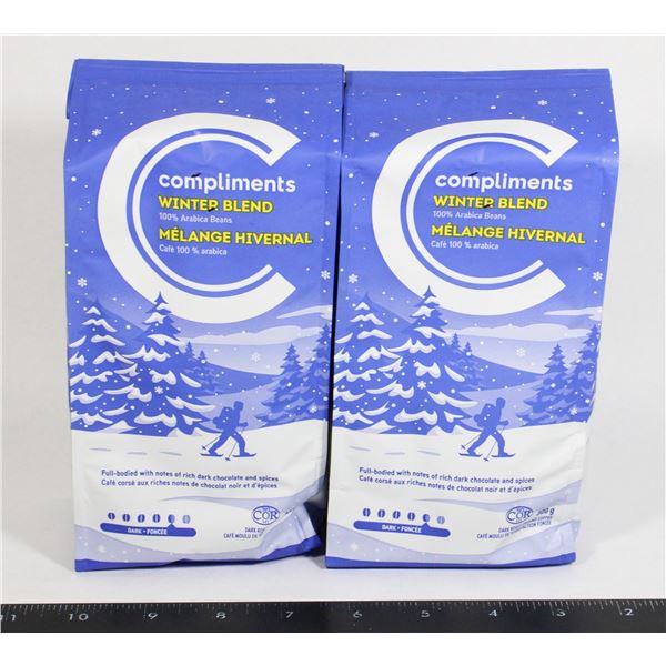TWO 300G COMPLIMENTS WINTER BLEND COFFEE