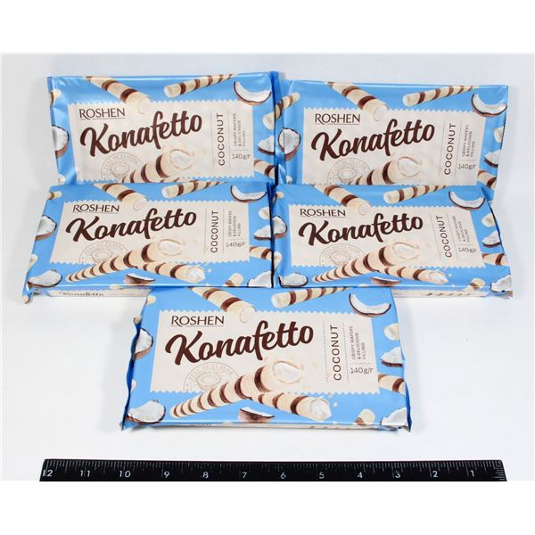BUNDLE OF 5 ROSHEN WAFER ROLLS