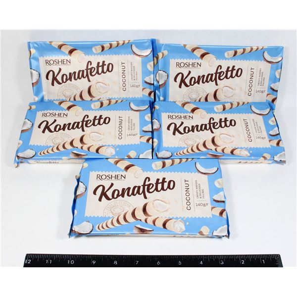 BUNDLE OF 5 ROSHEN WAFER ROLLS