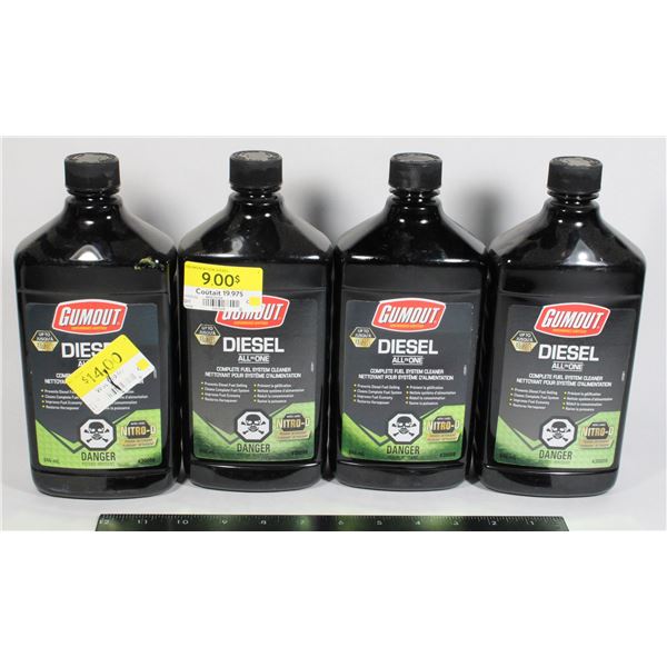 BOX OF 4 GUMOUT DIESEL ALL IN ONE 946ML