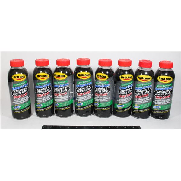 BOX OF 8 RISLONE ALUMINUM RADIATOR STOP LEAK 500ML