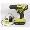 Image 1 : RYOBI DRILL WITH CHARGER AND BATTERY