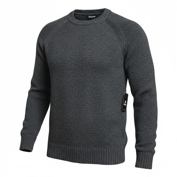 #94 NWT BRIXTON CHARCOAL KNIT SWEATER MEDIUM