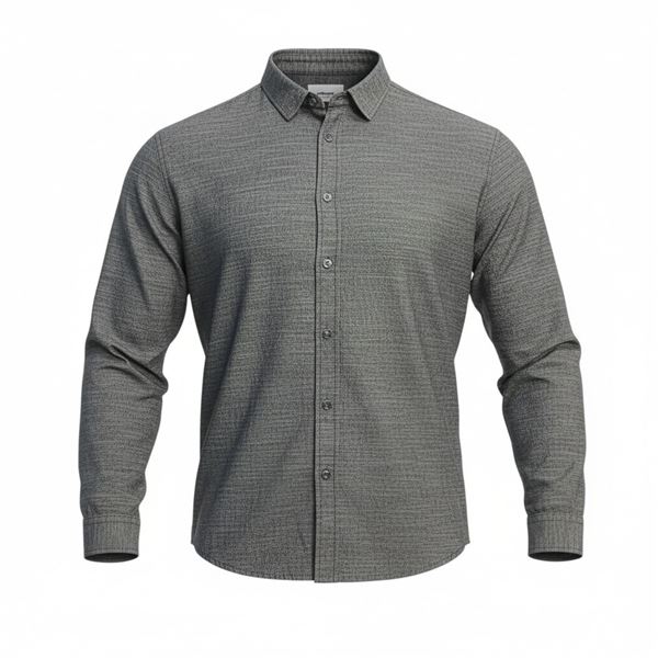 #85 NWT LIFETIME GREY CASUAL BUTTON UP MEDIUM