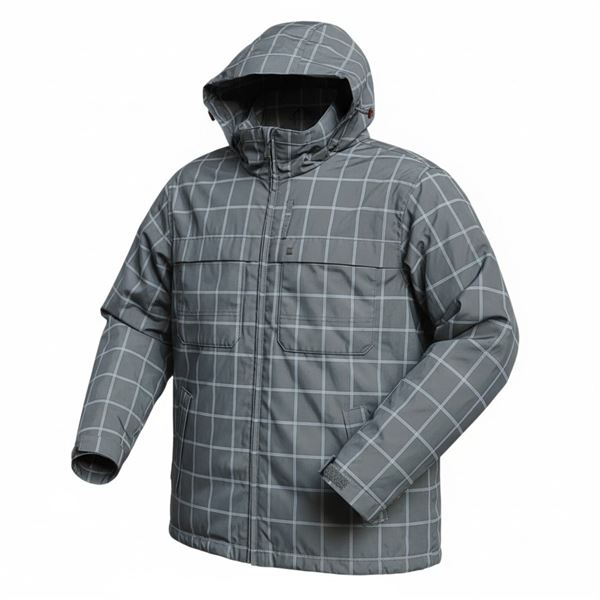 #60 NWT RAGWEAR GREY CHECKERED SHERPA LINED RAIN