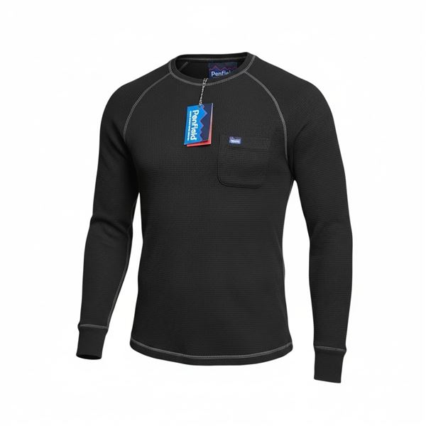 #75 NWT PENFIELD BLACK HENLEY SHIRT MEDIUM