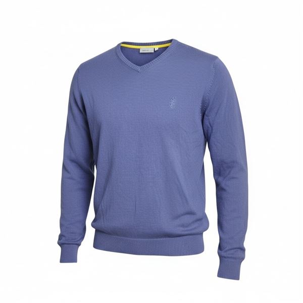 #106 NWT WESC NAVY BLUE KNIT PULLOVER SWEATER