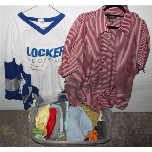 LOT OF MEN'S XL SHIRTS VARIETY INCL. HOCKEY JERSEY
