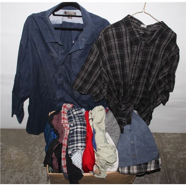 BULK LOT OF 5XL-4XL BIG & TALL MEN'S DRESS SHIRTS