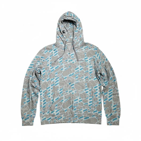 #101 NEW RAGWEAR ZIP UP HOODIE GEY BLUE MEDIUM