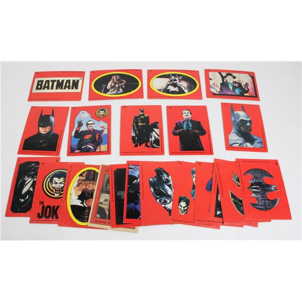 LOT OF THE BATMAN MOVIE O PEE CHEE CARDS 1989