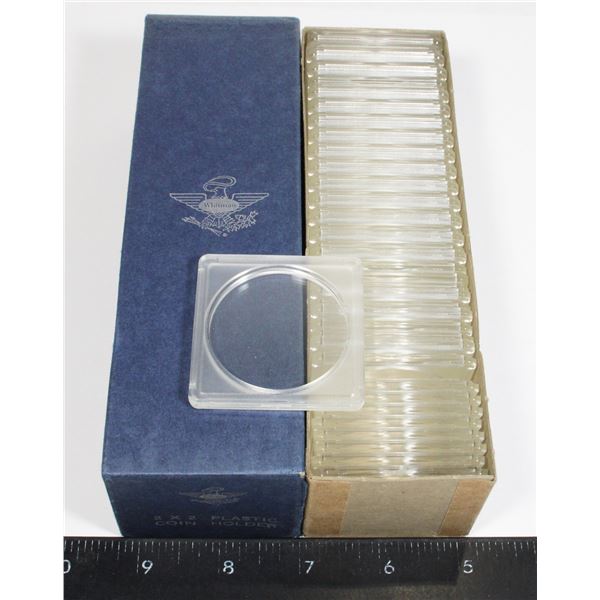 NEW BOX OF WHITMAN 2 X 2 PLASTIC COIN HOLDERS