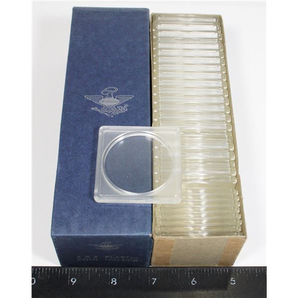 NEW BOX OF WHITMAN 2 X 2 PLASTIC COIN HOLDERS
