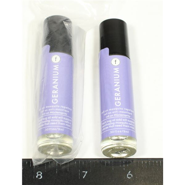 TWO GERANIUM ROLL ON MOSQUITO REPELLANT