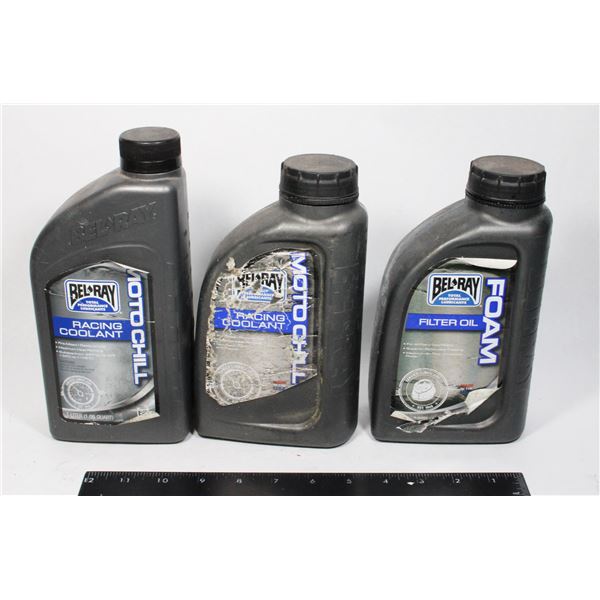 MOTOR BIKE COOLANT X2 AND 1 FOAM FILTER OIL
