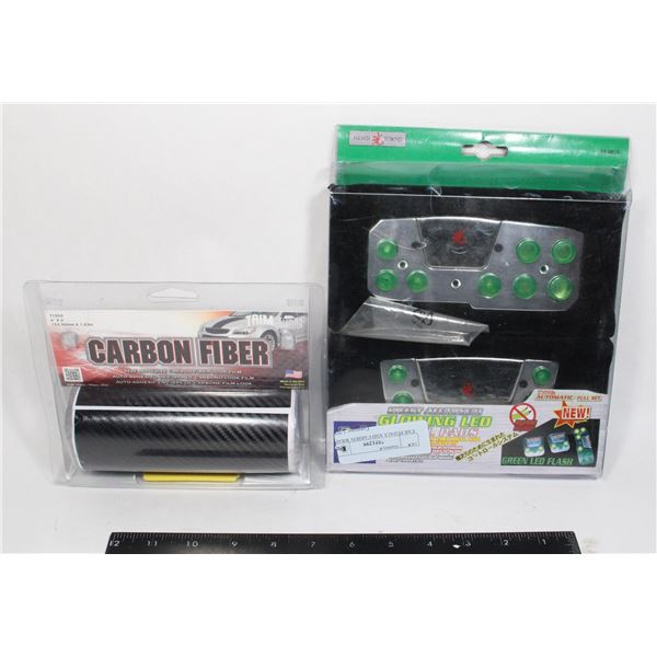 CAR PEDALS AND CARBON WRAP