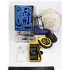 Image 1 : MISC. TOOLS INCLUDING STANLEY 100' TAPE MEASURE, AIR IMPACT,