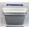 Image 1 : TWO SMALL TOTES WITH LIDS
