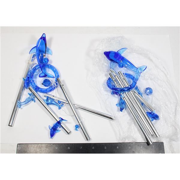 PAIR OF DOLPHIN WIND CHIMES