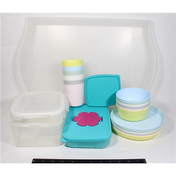 BOX OF ASSORTED TUPPERWARE AND IKEA BRAND