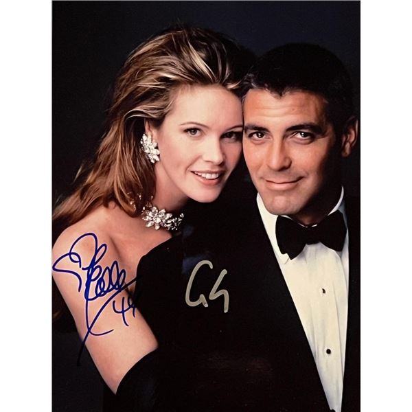 Elle Macpherson and George Clooney Signed Photo