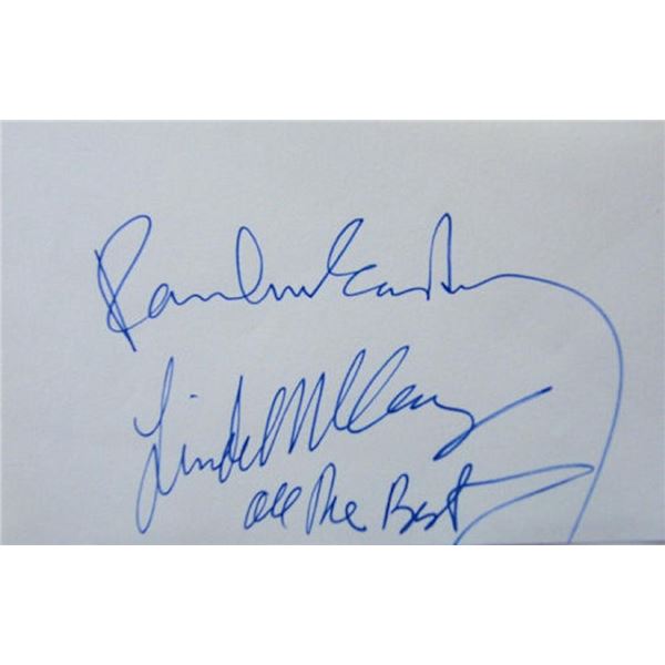 Paul McCartney & Linda McCartney  signature slip