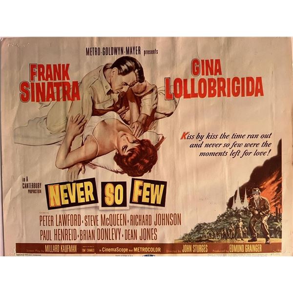 Never So Few original 1959 Vintage Lobby Card set of 8