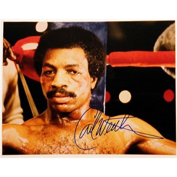 Rocky Carl Weathers signed movie still photo