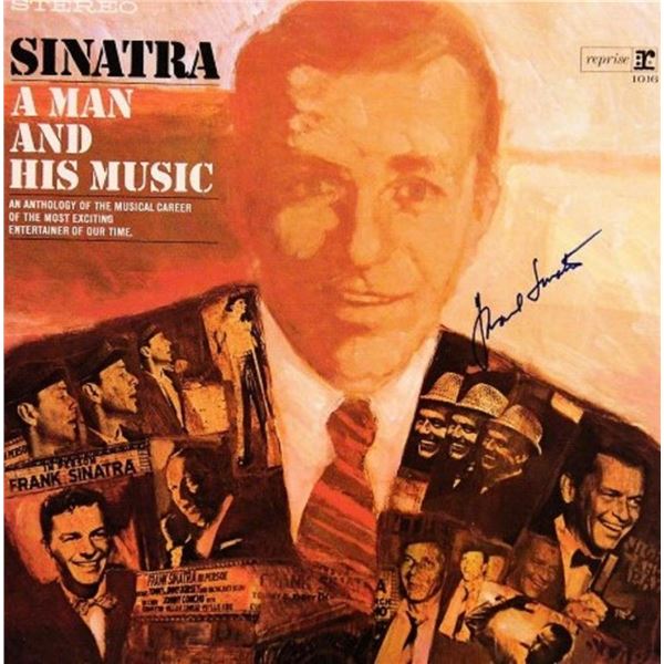Frank Sinatra signed "Sinatra: A Man and His Music" album