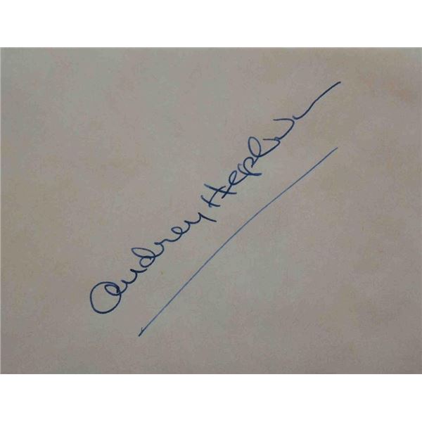 Audrey Hepburn signature slip