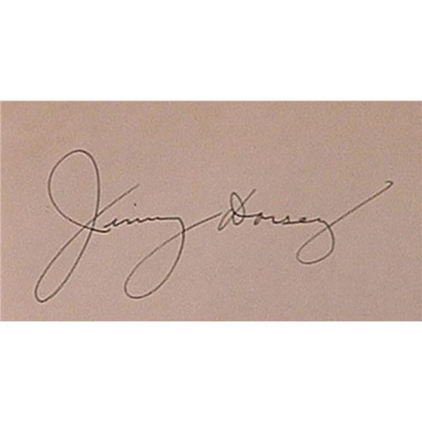Big Band Leader Jimmy Dorsey signature slip