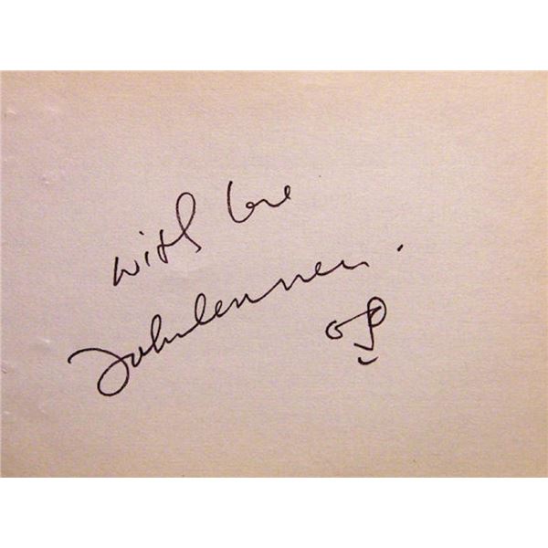 John Lennon signature slip