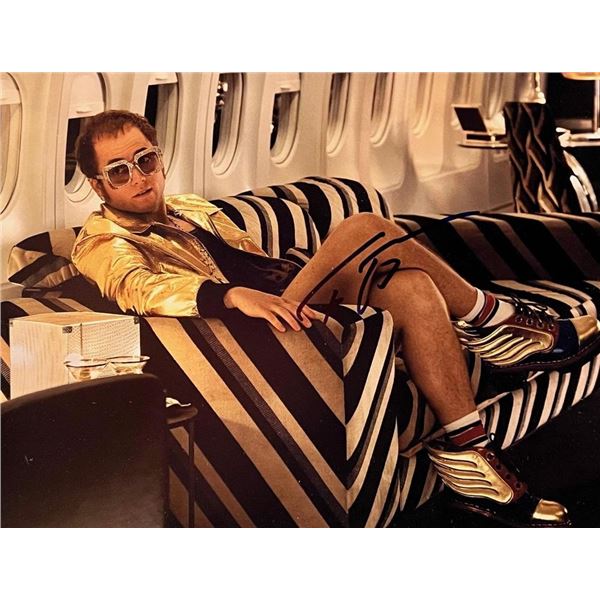 Rocketman Taron Egerton signed movie photo