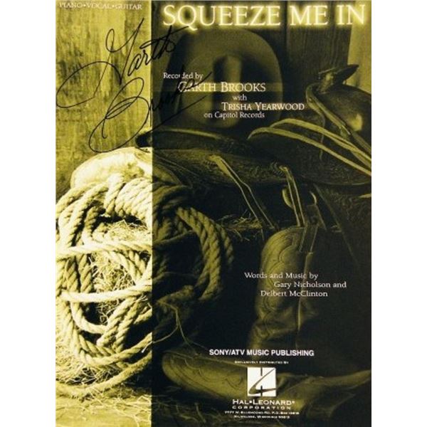 Garth Brooks signed sheet music