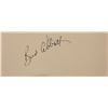 Image 1 : Bud Abbott signature slip