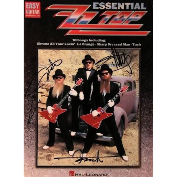 ZZ Top signed music book