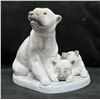 Image 2 : Lladro Polar Bear with Cubs Figurine 4" x 3.5"H