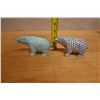 Image 11 : Qty 2 Herend Hungary Bear Figurines w/ Fishnet Pattern & Gold Accents 4.5" x 2.5"H