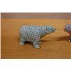 Image 3 : Qty 2 Herend Hungary Bear Figurines w/ Fishnet Pattern & Gold Accents 4.5" x 2.5"H