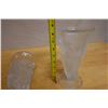 Image 11 : Qty 2 Bohemia Handmade Art Deco Style Frosted Crystal Glass Vases 4.75" Dia, 8.5"H