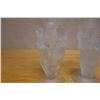 Image 2 : Qty 2 Bohemia Handmade Art Deco Style Frosted Crystal Glass Vases 4.75" Dia, 8.5"H
