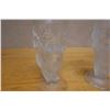 Image 3 : Qty 2 Bohemia Handmade Art Deco Style Frosted Crystal Glass Vases 4.75" Dia, 8.5"H