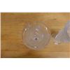 Image 4 : Qty 2 Bohemia Handmade Art Deco Style Frosted Crystal Glass Vases 4.75" Dia, 8.5"H