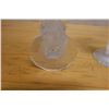 Image 6 : Qty 2 Bohemia Handmade Art Deco Style Frosted Crystal Glass Vases 4.75" Dia, 8.5"H