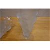 Image 8 : Qty 2 Bohemia Handmade Art Deco Style Frosted Crystal Glass Vases 4.75" Dia, 8.5"H