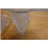 Image 9 : Qty 2 Bohemia Handmade Art Deco Style Frosted Crystal Glass Vases 4.75" Dia, 8.5"H
